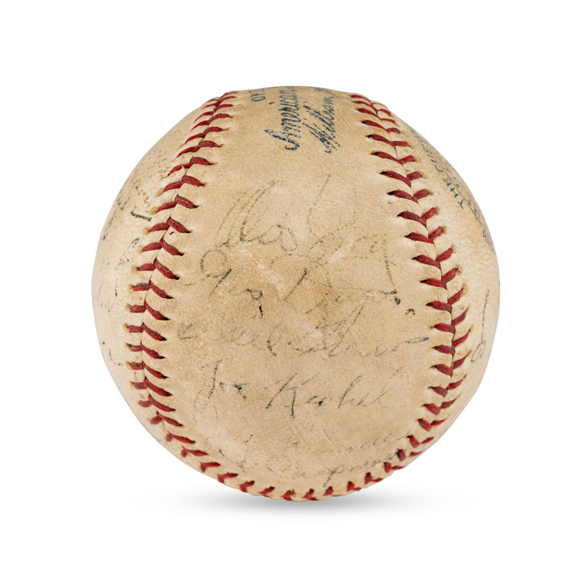 A Multi Signed Autograph Baseball Featuring Joe Medwick and Notables (Beckett Authentication Services Letter of Authenticity)