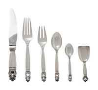 A Danish Silver Flatware Service