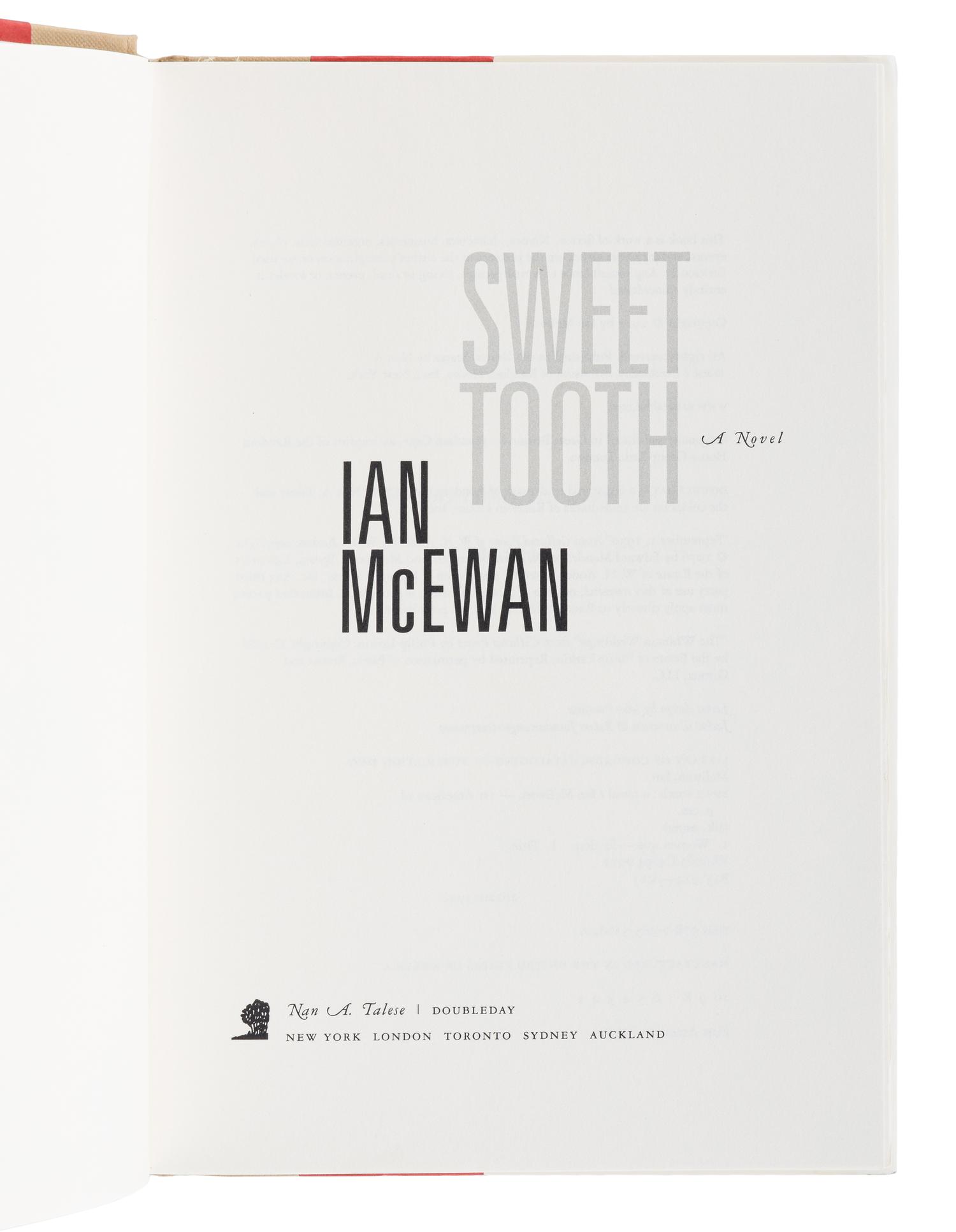 McEWAN, Ian (b. 1948). A group of 6 novels by McEwan, MOST SIGNED, comprising: