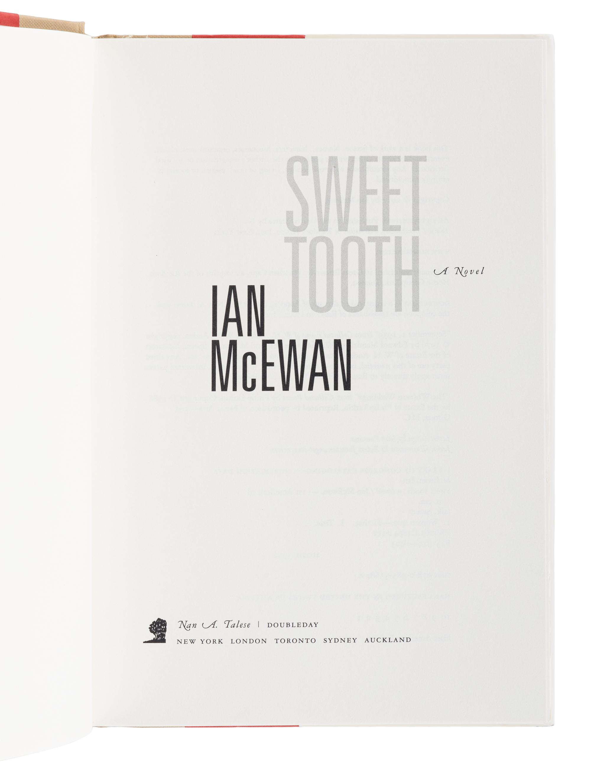 McEWAN, Ian (b. 1948). A group of 6 novels by McEwan, MOST SIGNED, comprising: