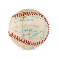 A Hall of Fame Multi Signed Autograph Baseball (Beckett Authentication Services Letter of Authenticity)