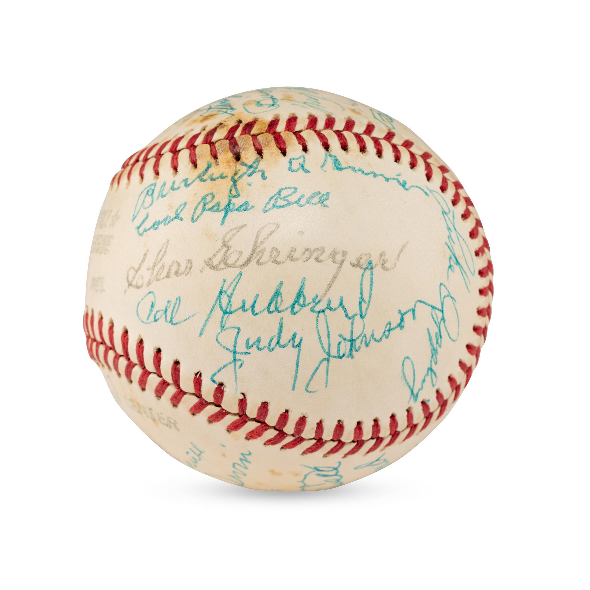 A Hall of Fame Multi Signed Autograph Baseball (Beckett Authentication Services Letter of Authenticity)