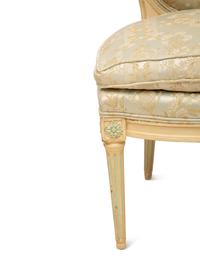 A Pair of Louis XVI Style Painted Side Chairs — Late 19th/Early 20th Century