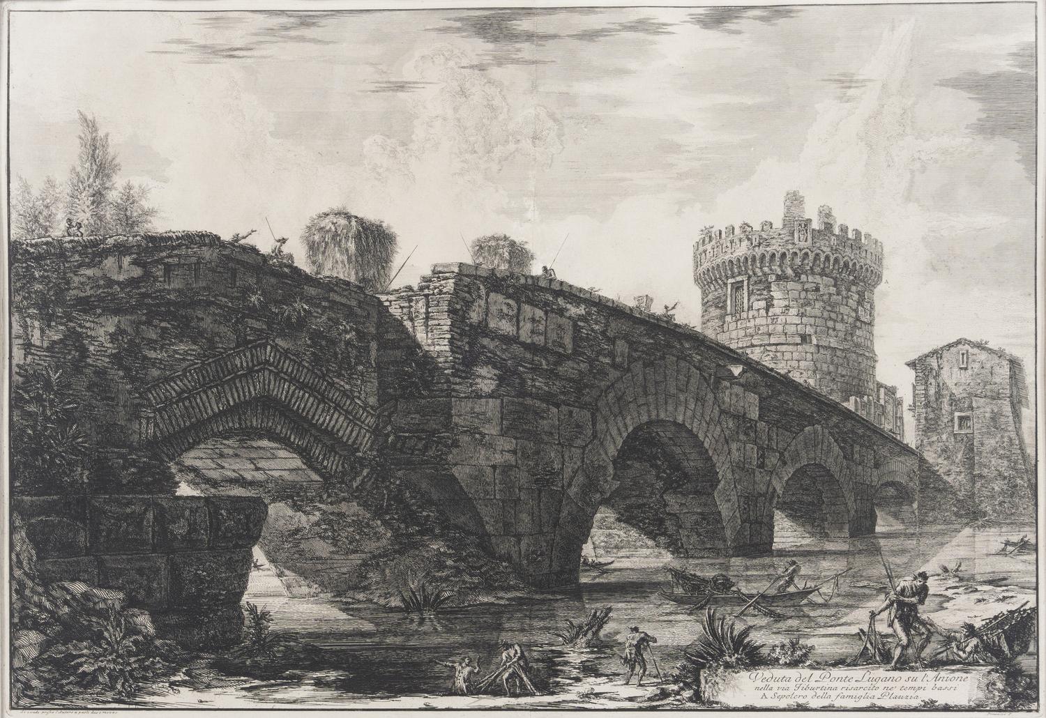 A group of 12 plates from Vedute di Roma and Le Antichità Romane , 18th century