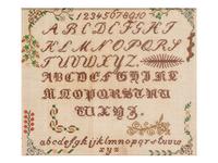 Six Needlework Embroidered Schoolgirl's Samplers