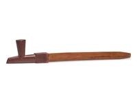 Plains Catlinite Pipe Bow, with Tacked Wood Stem