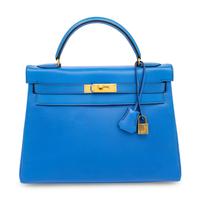 Hermès, Kelly 32 in Bleu France Epsom