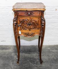 A Louis XV Style Side Table Height 42 1/2 x width 15 x depth 13 1/2 inches.