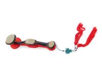 A Pale Celadon Jade Inset Rosewood Ruyi Scepter