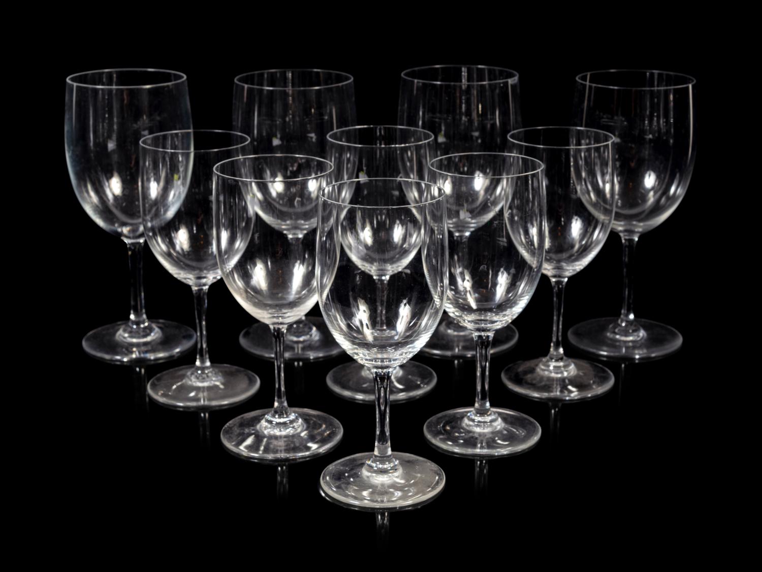 A Set of Twenty-Eight Baccarat Wine Glasses
