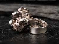 Sterling Silver Floral Ring, with Amethyst, Pearl and 14K Gold Accents