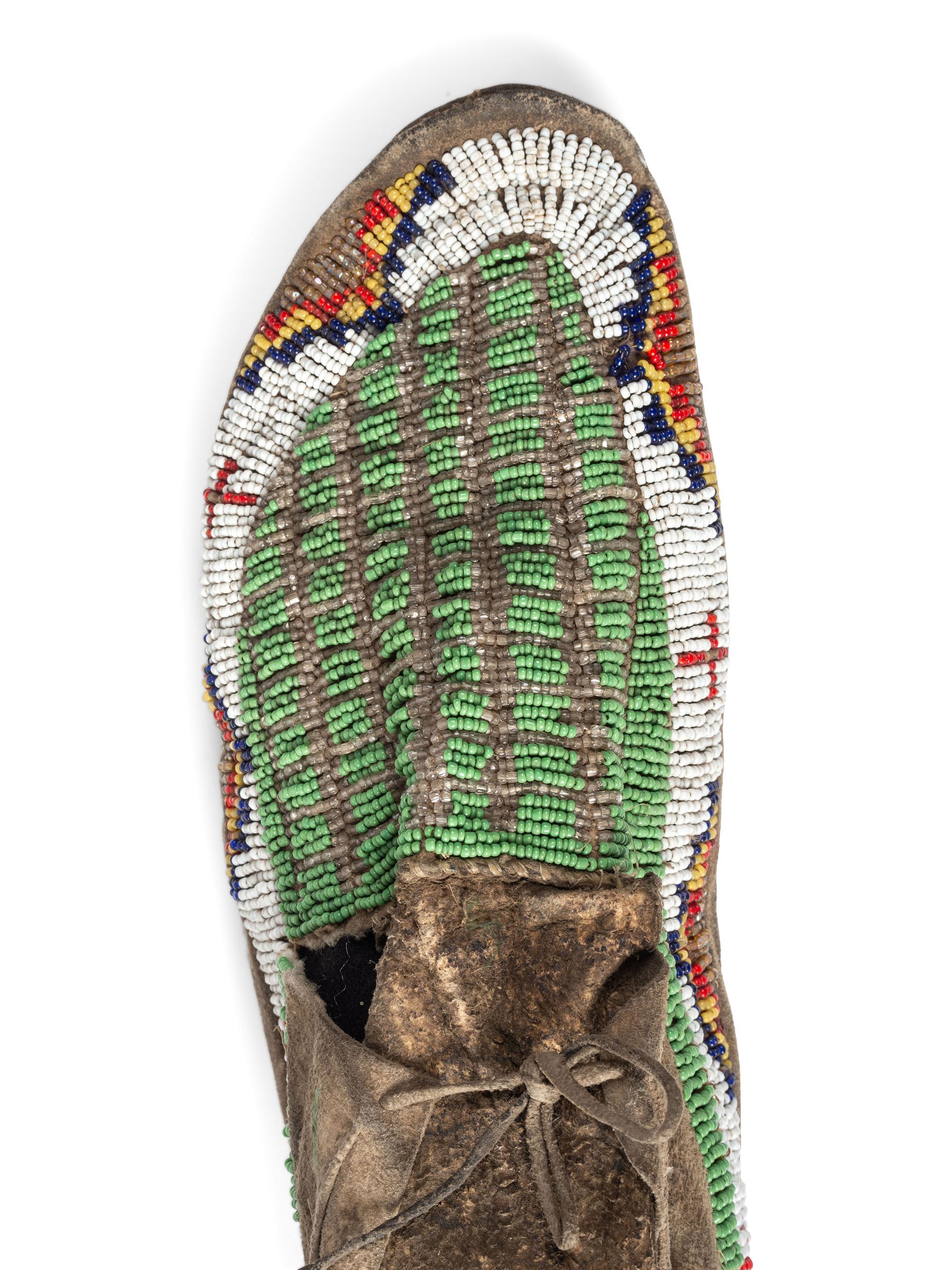 Sioux Beaded Hide Moccasins