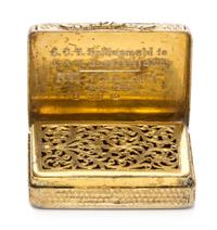 A George IV Silver Vinaigrette, Nathaniel Mills, Birmingham, 1834, the lid with engine turned decoration centered by a monogrammed cart