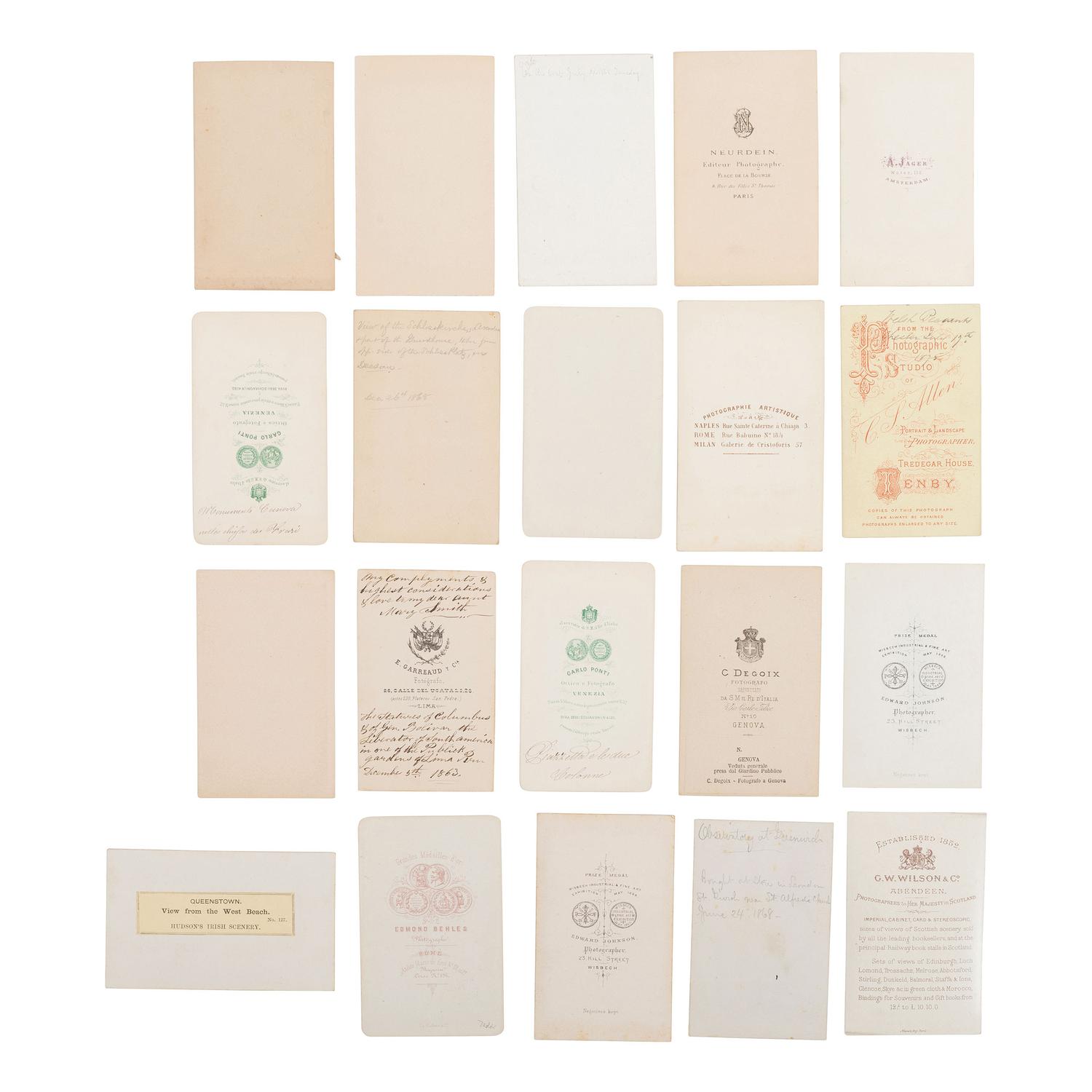 [Early Photography] Group of 325 Carte de Visites of European Subjects, Landmarks, Art, and More