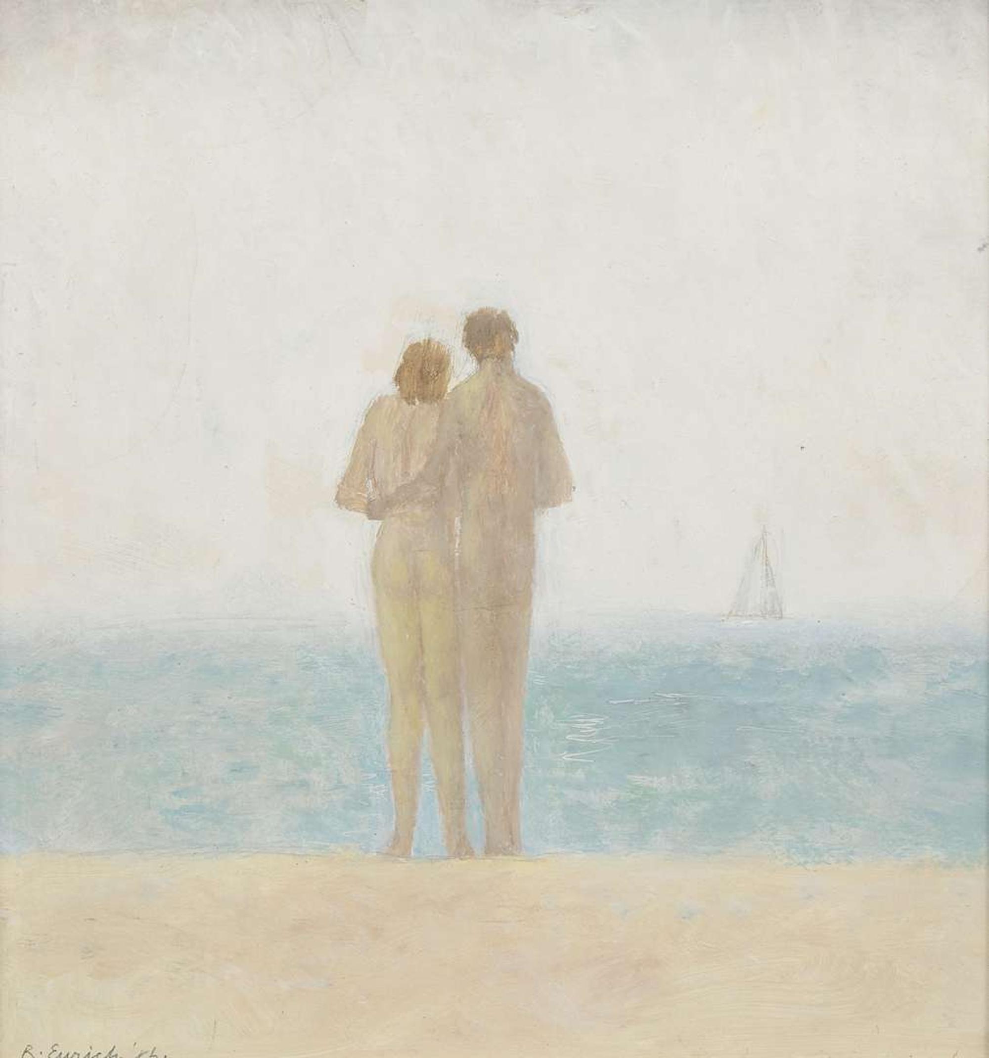 Richard Eurich (British, 1903-1992) - Nude Couple on Beach