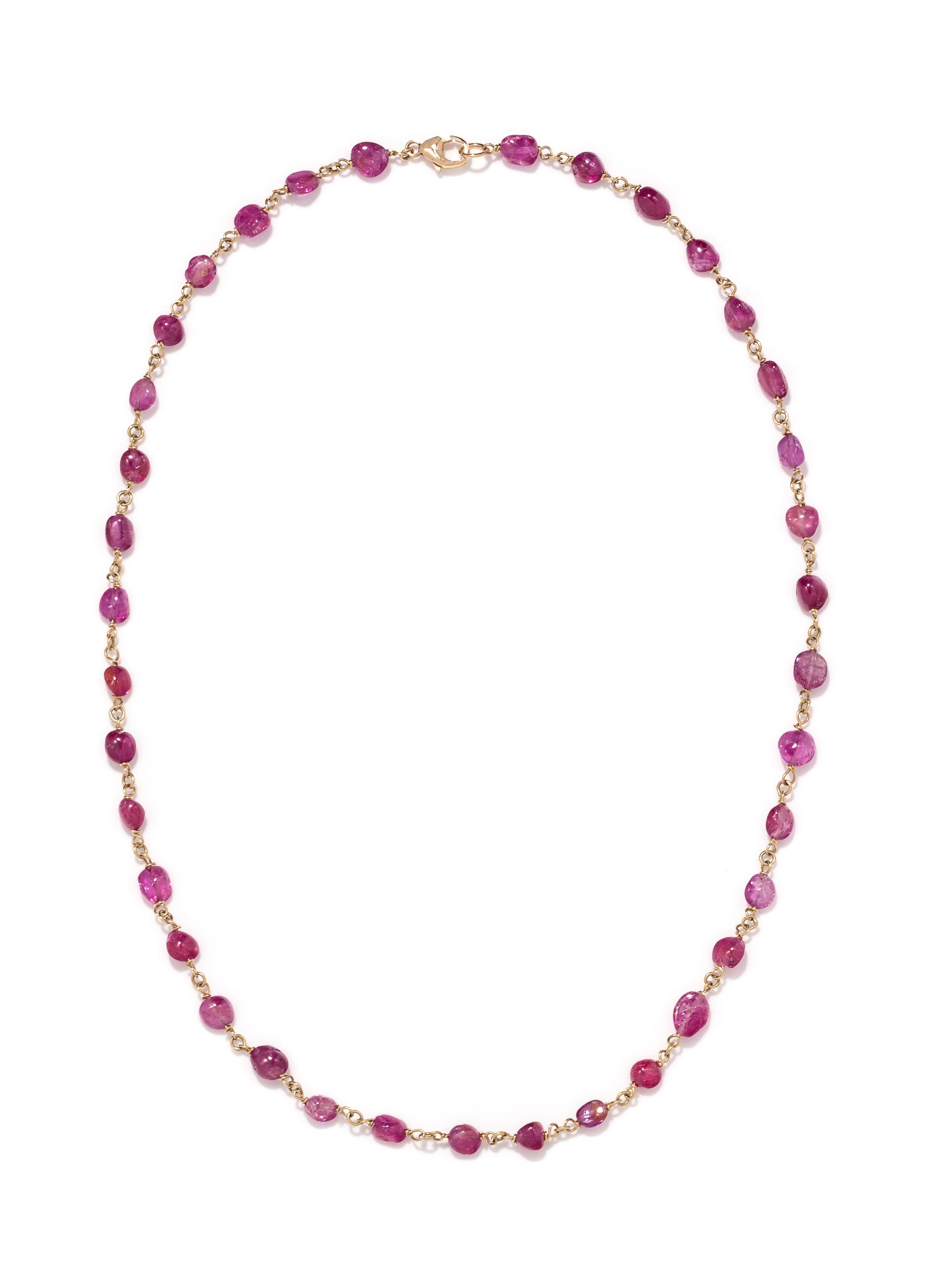 RUBY BEAD NECKLACE