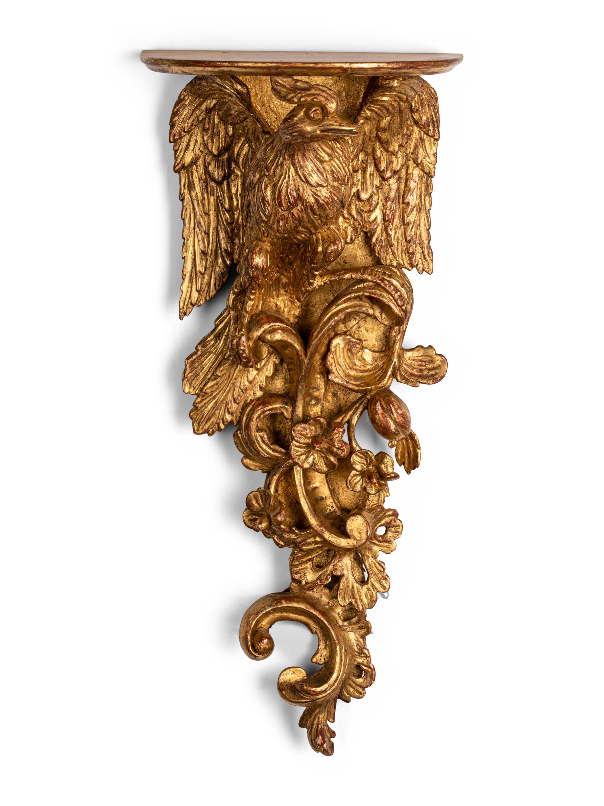 A Pair of George III Giltwood Wall Brackets