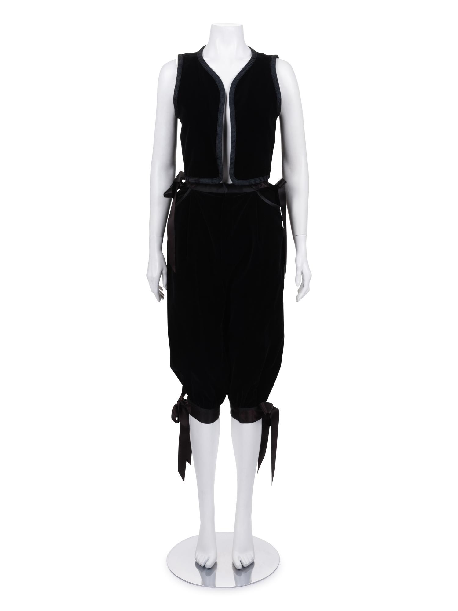 Yves Saint Laurent Rive Gauche Two-Piece Velvet Ensemble, 1970s