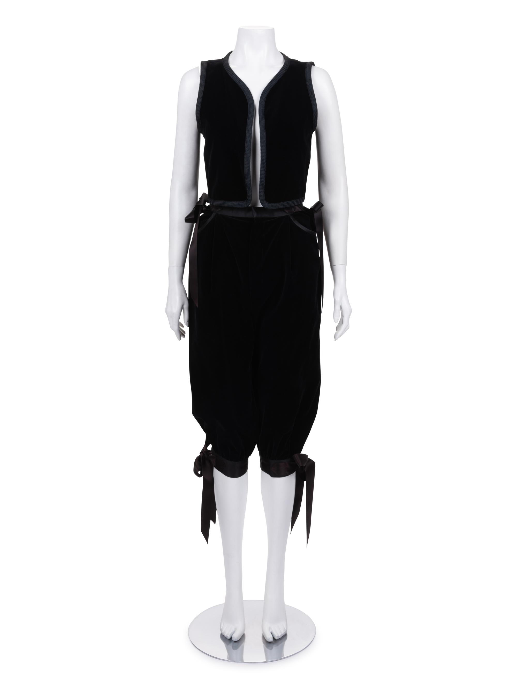 Yves Saint Laurent Rive Gauche Two-Piece Velvet Ensemble, 1970s