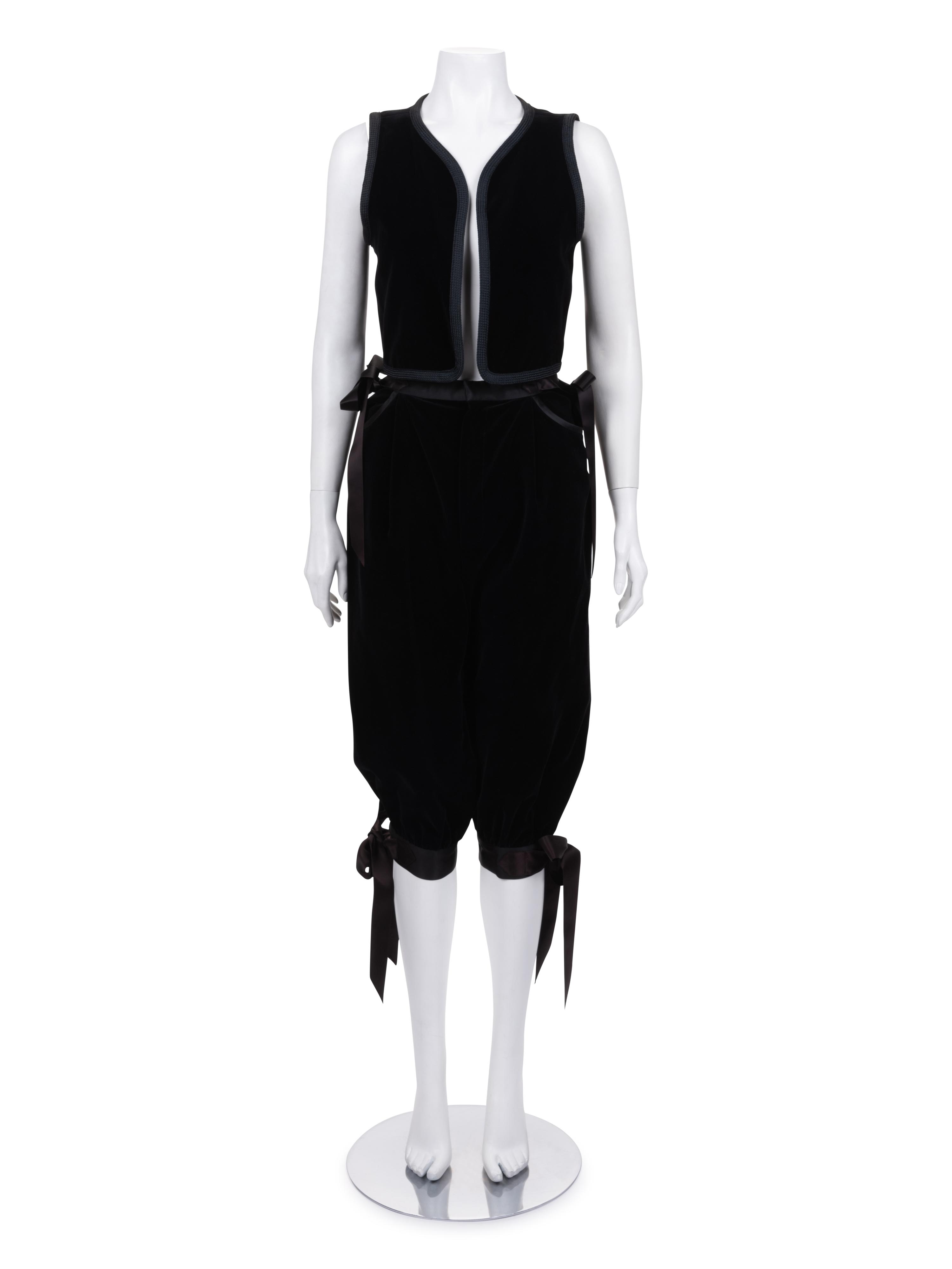 Yves Saint Laurent Rive Gauche Two-Piece Velvet Ensemble, 1970s