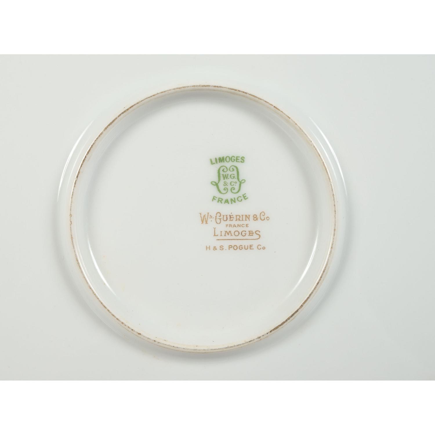 Ten William Guerin and Co. Limoges Plates and Two Platters