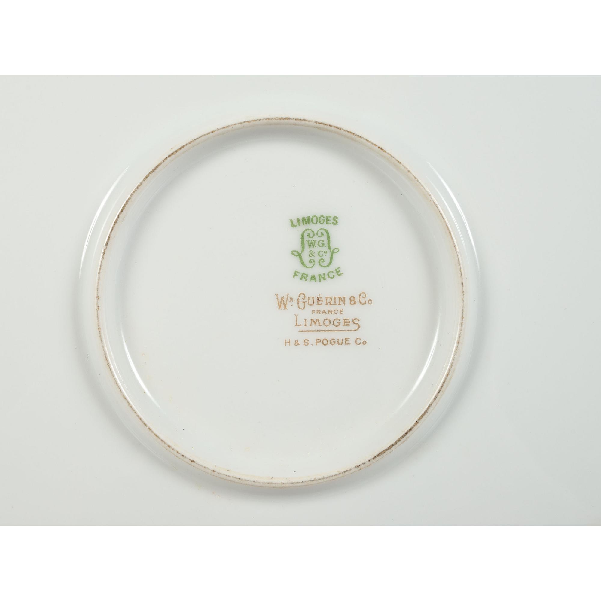 Ten William Guerin and Co. Limoges Plates and Two Platters