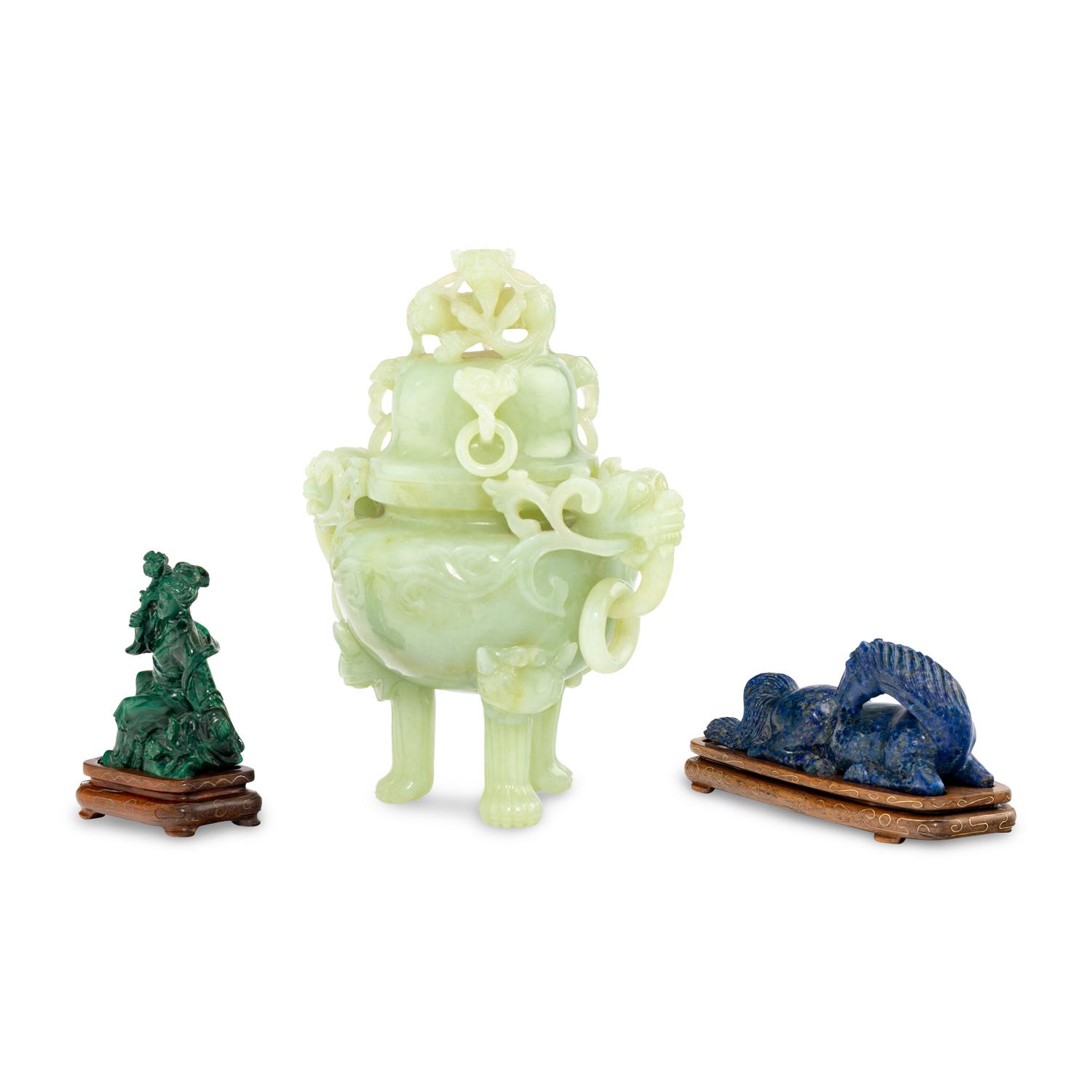Three Chinese Precious Stone Carvings