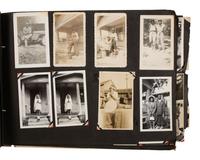 [AFRICAN AMERICANA - EARLY PHOTOGRAPHY]. A group of 2 albums containing photographs of African American families, including snapshots of civilians and soldiers. Ca 1930s-1940s.