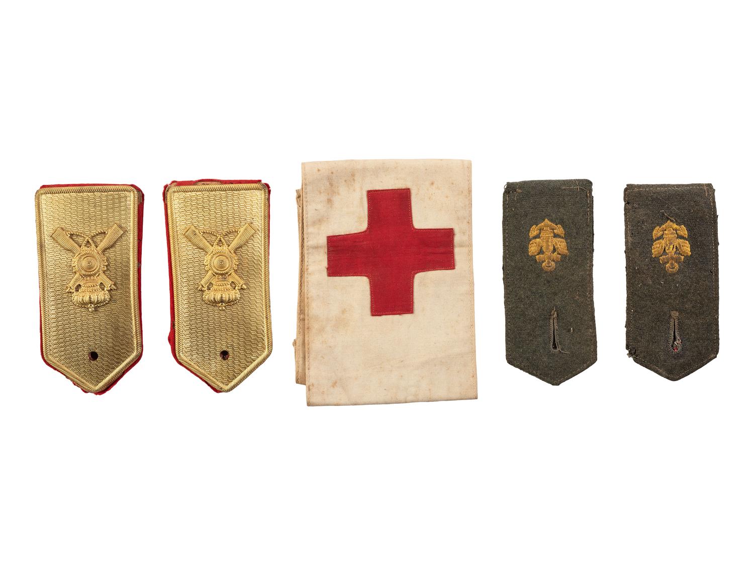 [WORLD WAR II]. Archive identified to African American medical officer Captain Clark McRay Valentine, incl. photographs, documents, insignia, and related ephemera.