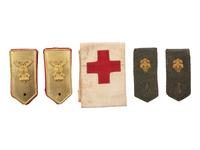 [WORLD WAR II]. Archive identified to African American medical officer Captain Clark McRay Valentine, incl. photographs, documents, insignia, and related ephemera.