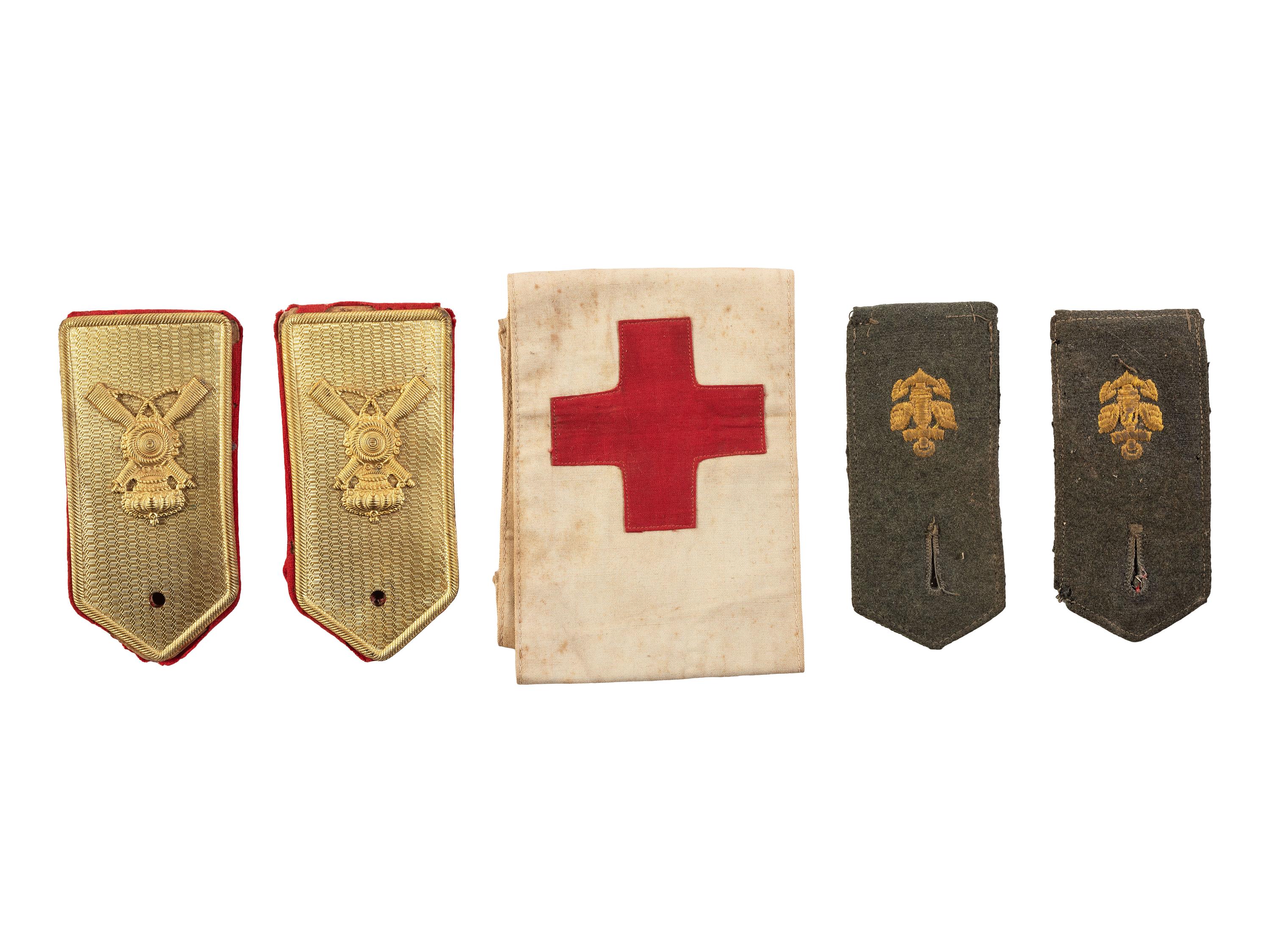 [WORLD WAR II]. Archive identified to African American medical officer Captain Clark McRay Valentine, incl. photographs, documents, insignia, and related ephemera.