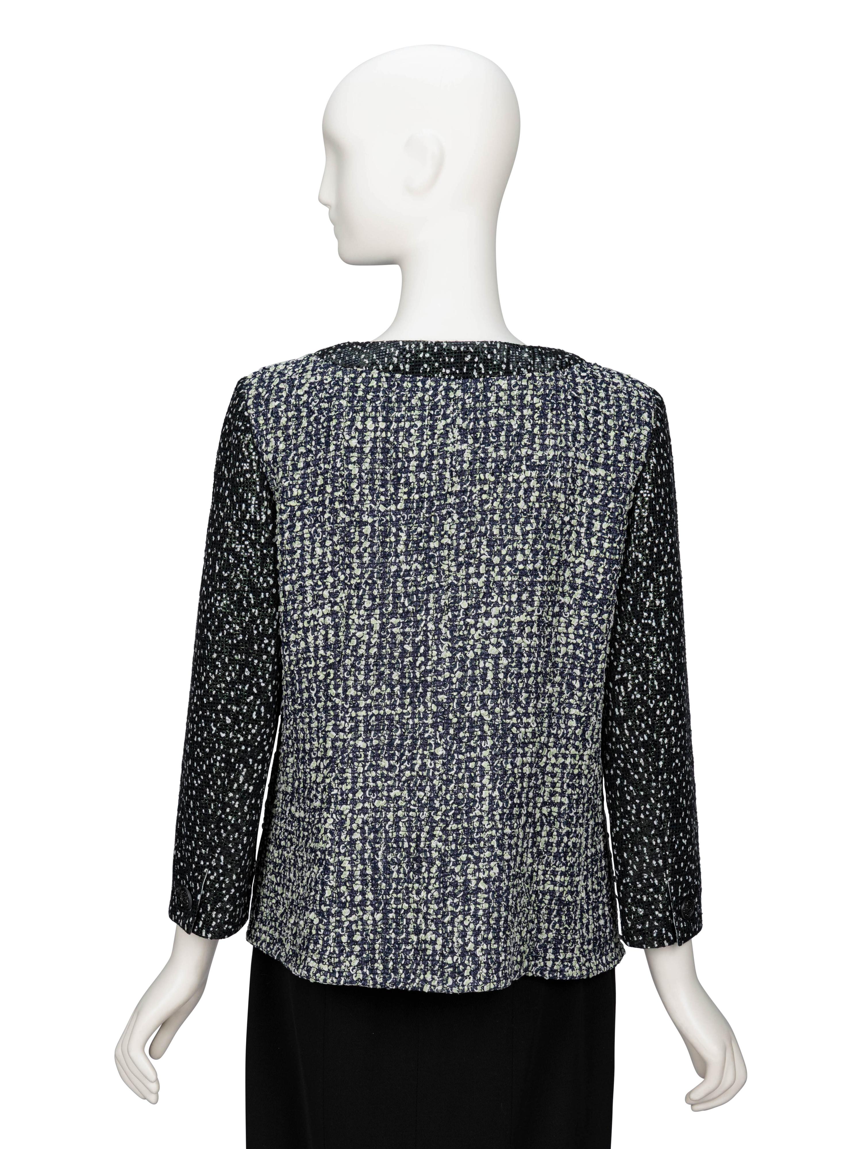 Chanel, Shimmery Two-Tone Cardigan Jacket