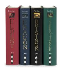 PAOLINI, Christopher (b. 1983). [The Inheritance Cycle]. Eragon . 2003. -- Eldest . 2005. -- Brisingr . 2008. -- Inheritance . 2011. All published in New York by Alfred A. Knopf.