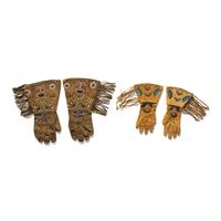 Apsáalooke [Crow] Beaded Hide Gauntlets