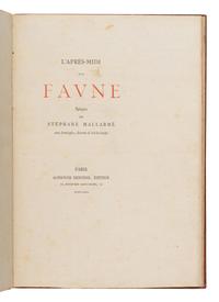 [Artist Book]. Manet, Édouard (1832-1883), artist. -- Mallarmé, Stephane (1842-1898). L'Après-Midi d'un Faune . Paris: Alphonse Derenne, 1876.