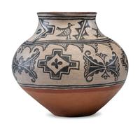 Tesuque Pottery Jar, with Birds