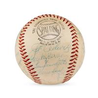 A 1959 Milwaukee Braves Team Signed Autograph Baseball Featuring Hank Aaron (Beckett Authentication Services)