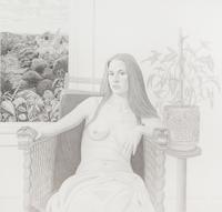 Randall Diehl, (American, b. 1946), Seated Nude
