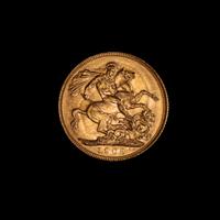 A United Kingdom 1908-P Sovereign: Edward VII-Perth Mint Gold Coin