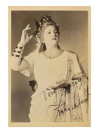 [20TH-CENTURY OPERA SINGERS]. A group of 5 photographs of opera singers from the 1940s, most signed and inscribed, comprising images of: