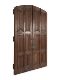 An English Oak Linenfold-Carved Paneled Room