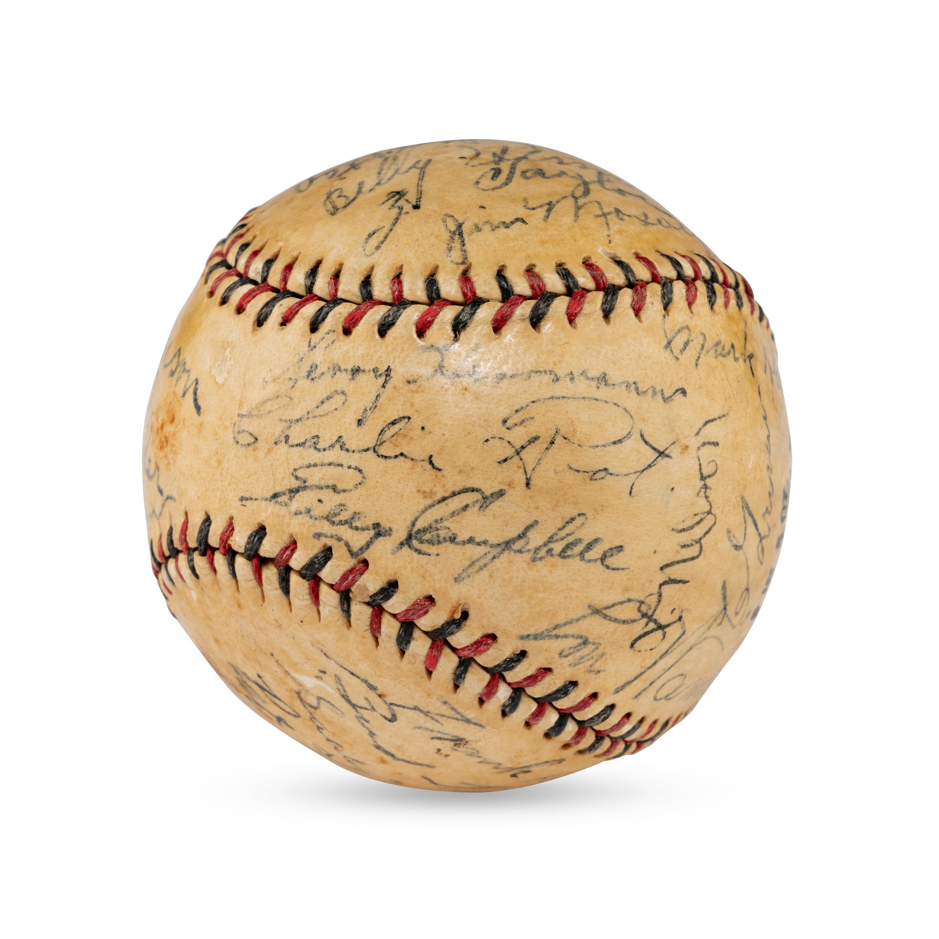 A 1933 Chicago Cubs Team Signed Autograph Baseball (JSA Letter of Authenticity),