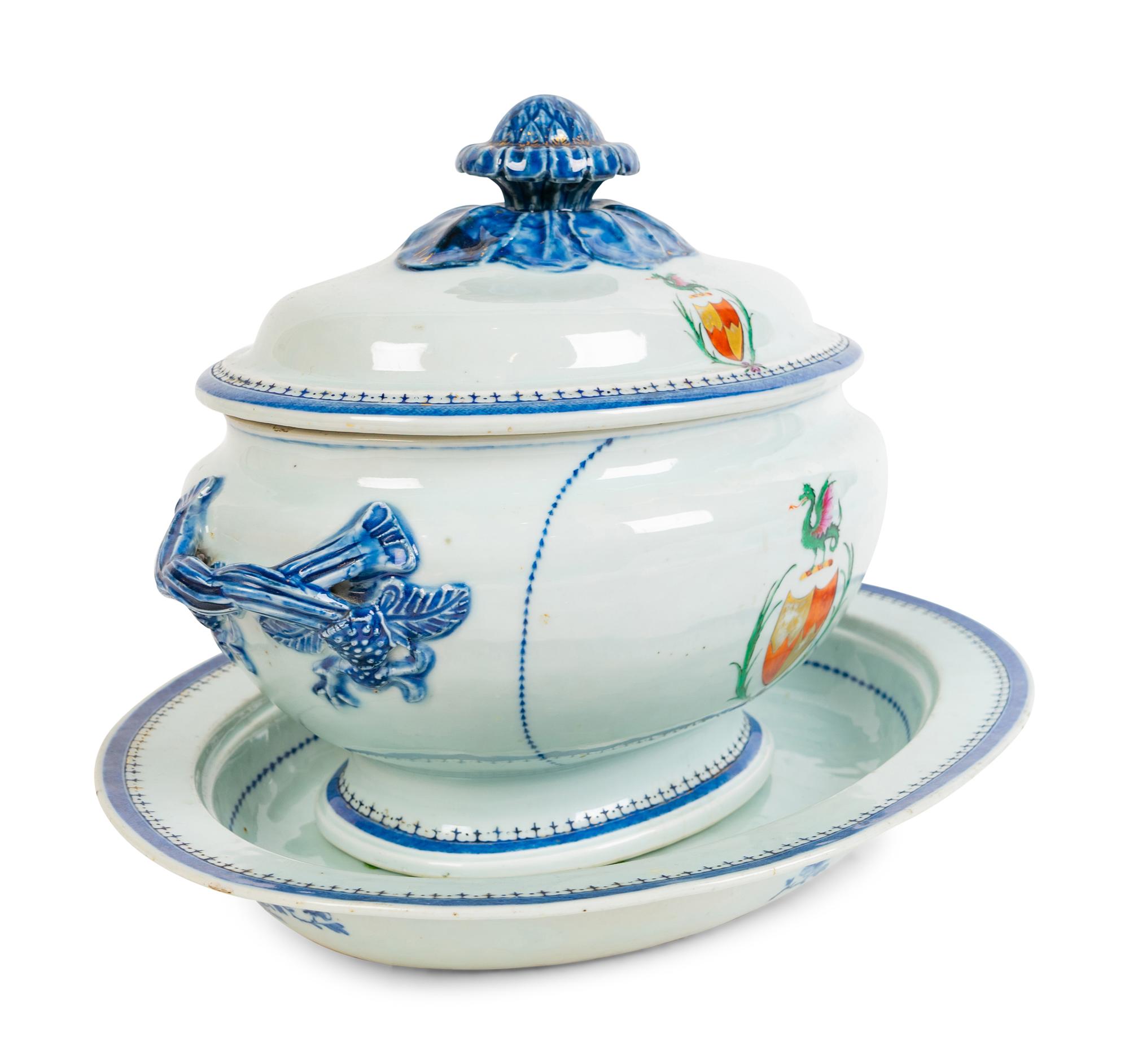 A Chinese Export Armorial Porcelain Tureen and Undertray — EARLY 19TH CENTURY