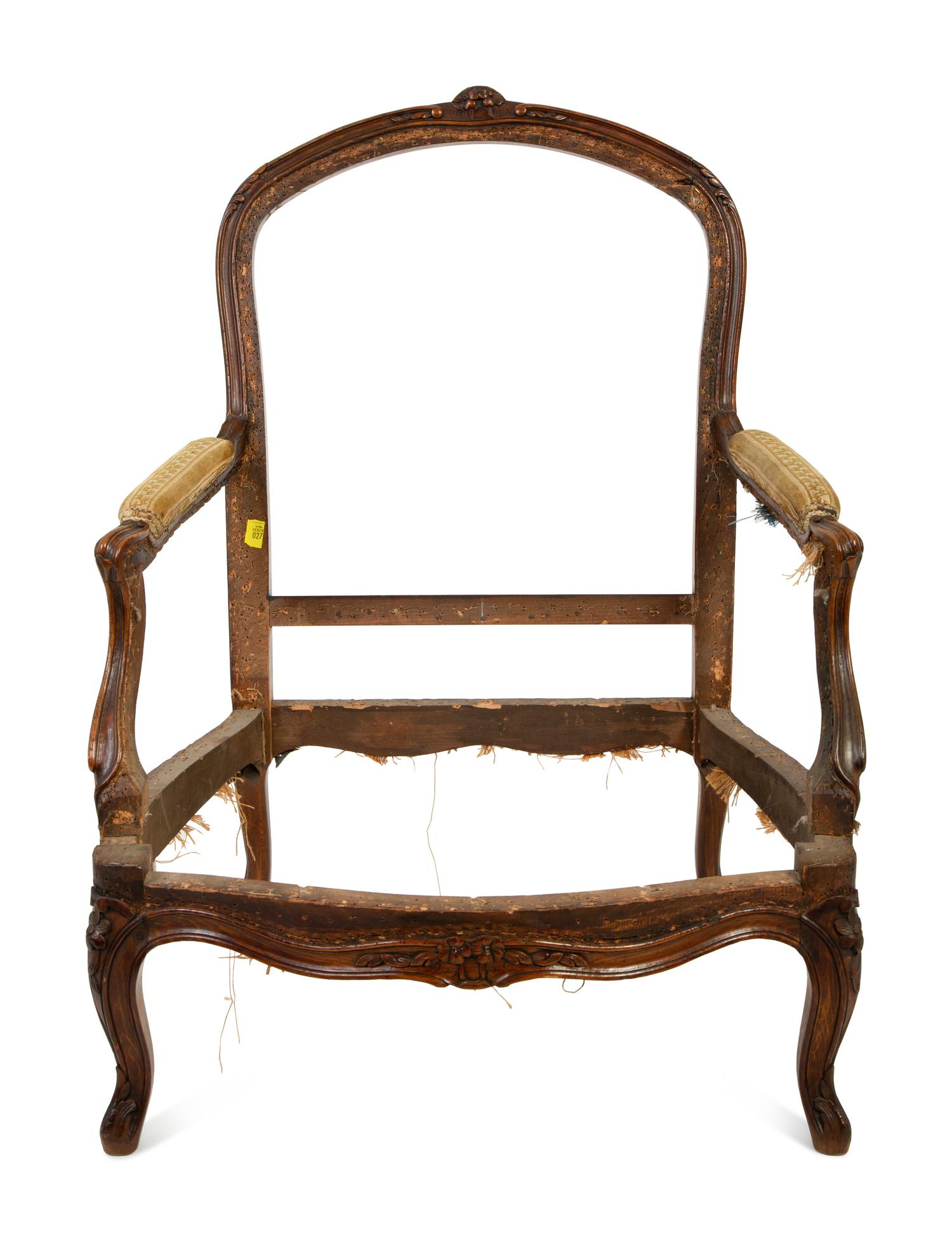A Louis XV Style Bergère Frame