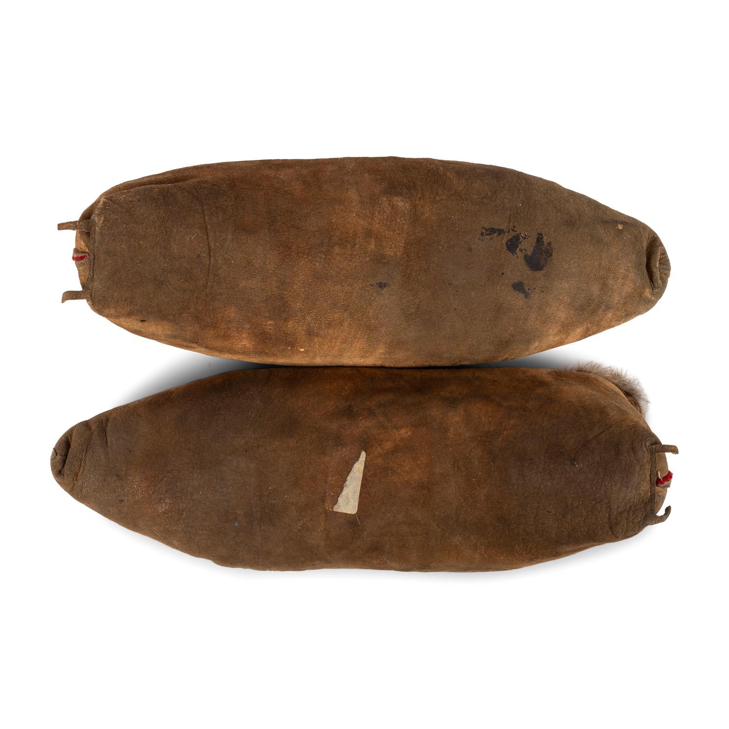 Tlingit and Tahltan Beaded Hide Moccasins