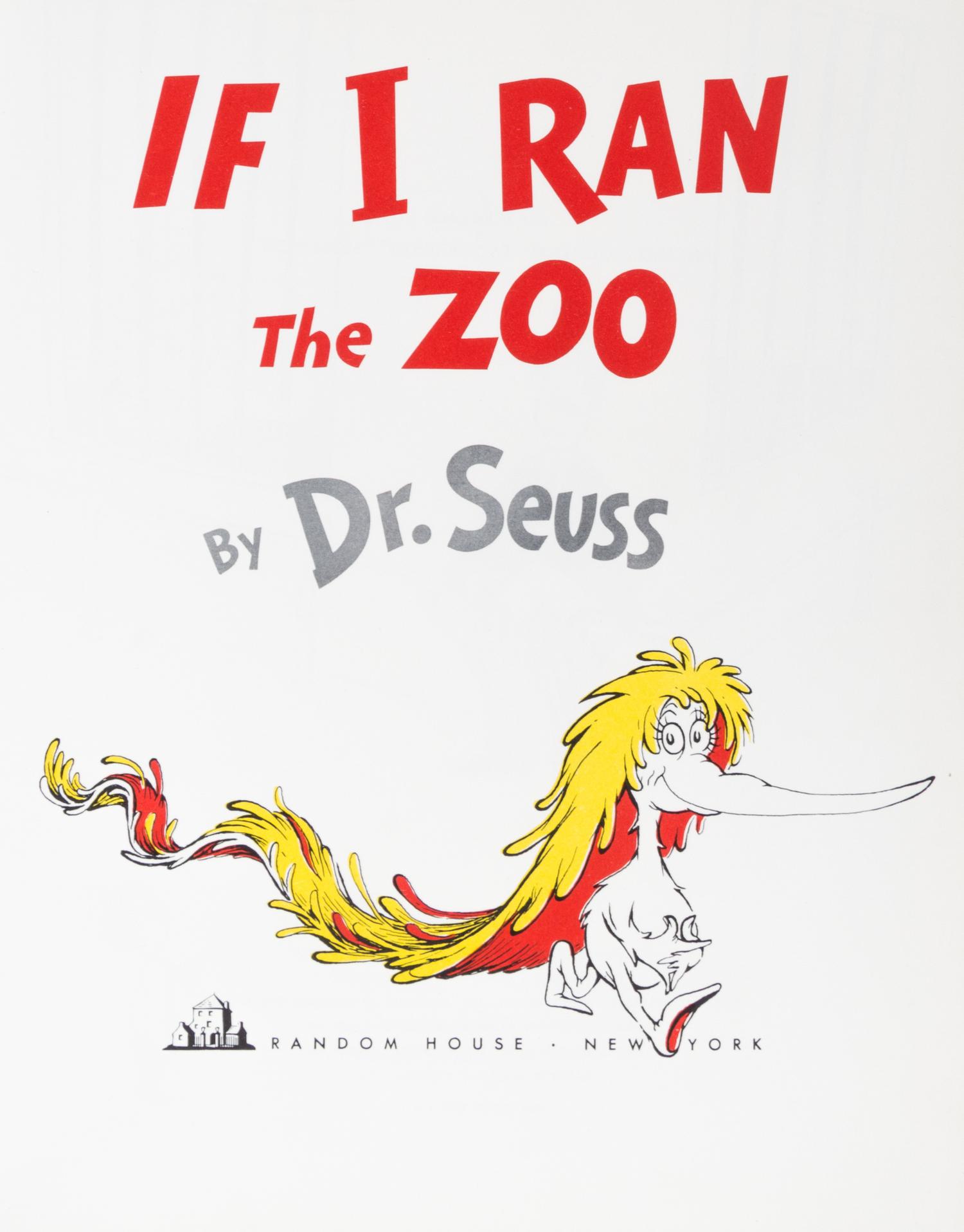 (CHILDREN'S) SEUSS, DR. Two first editions: If I Ran the Zoo, NY, 1950, and Scrambled Eggs Super! NY, 1953.