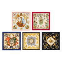 Hermès, Five Silk Scarves 90
