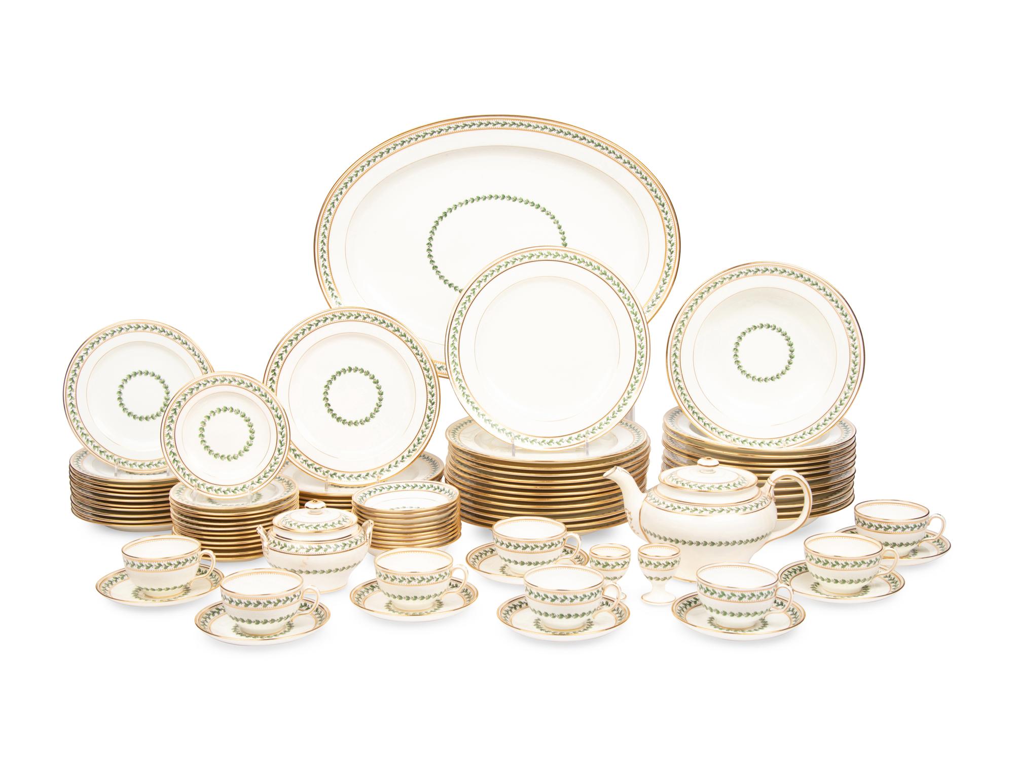 A Mintons Porcelain Dinner Service