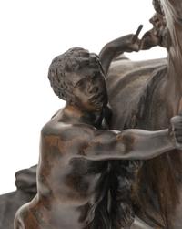 A Pair of French Bronze Models of Marly Horses