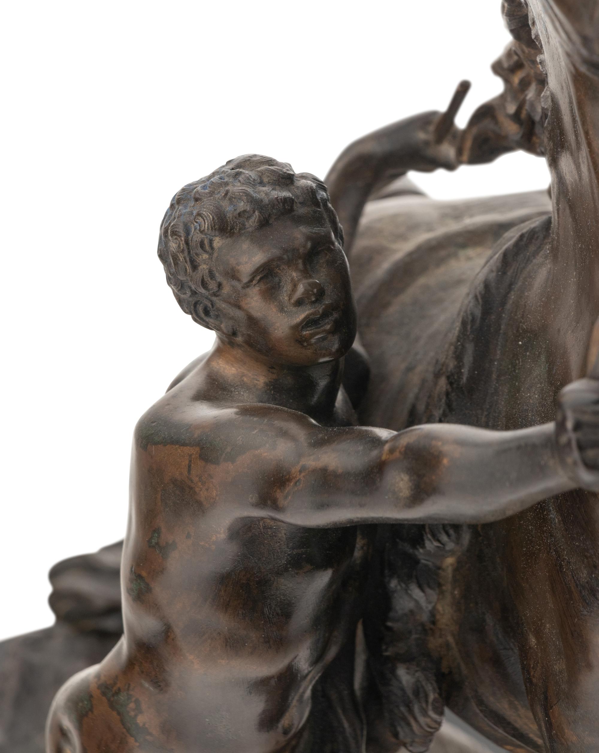A Pair of French Bronze Models of Marly Horses